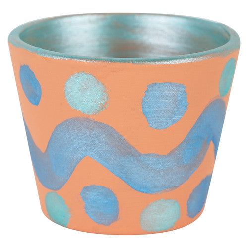 Pack of 10 Zart terracotta pots suitable for classroom craft projects