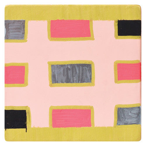 Zart Terracotta Tiles Pack of 10. Terracotta tile decorated with acrylic paint in bright colours
