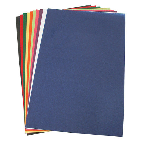 Zart assorted colour tissue paper sheets 25x38cm pack of 100 fanned out showing all 10 colours