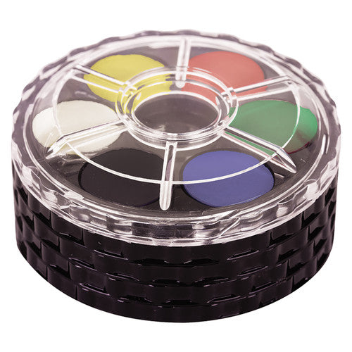 Zart Watercolour Paint Disc Pack of 24 showing four stacked colour discs