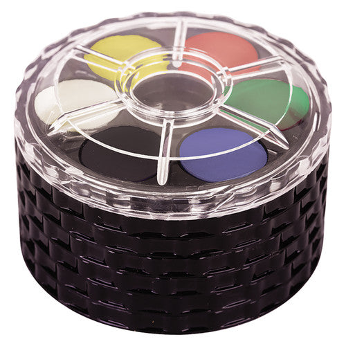 Zart Watercolour Paint Disc Pack of 36 showing all 5 stackable discs assembled