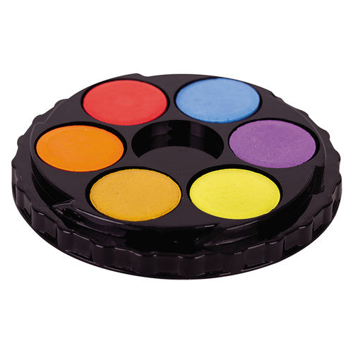 Zart Watercolour Paint Disc Pack of 36. Zart watercolour discs unscrew to show individual 22mm paint cakes in a range of colours