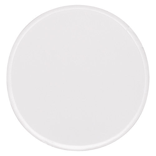 Zart White Fabric Frisbees 25cm Pack of 5. Zart white nylon fabric frisbee 25cm with storage pouch, front view.
