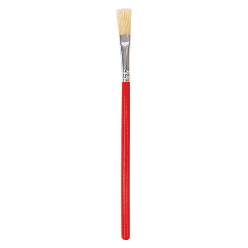 Zart 9mm wooden adhesive brushes with natural bristles and metal ferrule, pack of 12