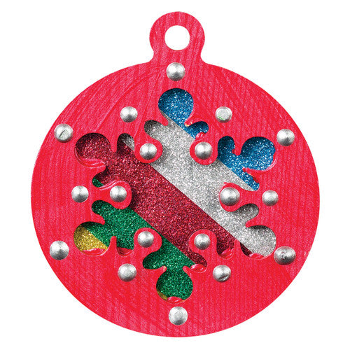 Zart Wooden Christmas Baubles Assorted Pack of 20. Wooden baubles arranged on a festive wreath for holiday decoration