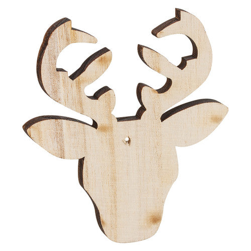 Zart Wooden Christmas Shapes Large Assorted Pack of 30. Pre-cut wooden bauble shape approximately 10cm for festive crafts.