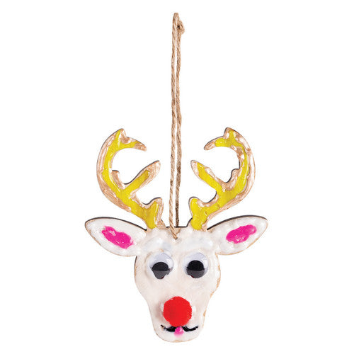 Zart Wooden Christmas Shapes Large Assorted Pack of 30. Painted wooden Christmas shapes showing finished craft examples.