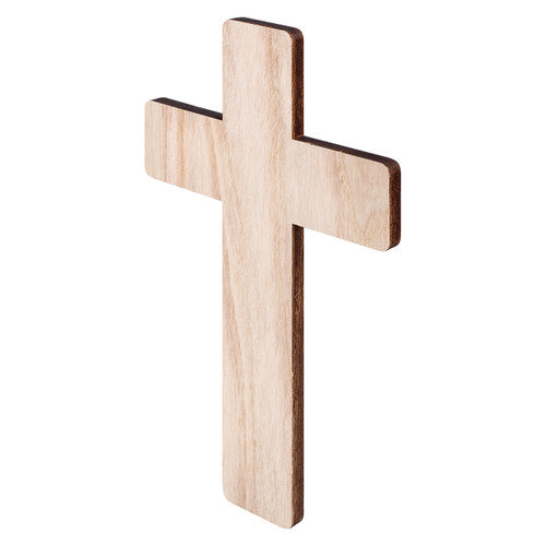 Pack of 5 Zart wooden crosses laid flat on a white surface