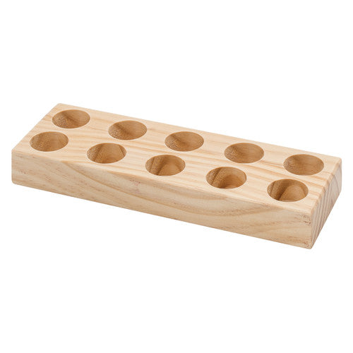 Zart wooden glue stick holder with capacity for ten 35g glue sticks, measuring 8 x 24.5cm