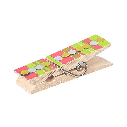 Zart Wooden Pegs 2 x 7cm Pack of 12. Zart wooden pegs in use on a classroom craft display board