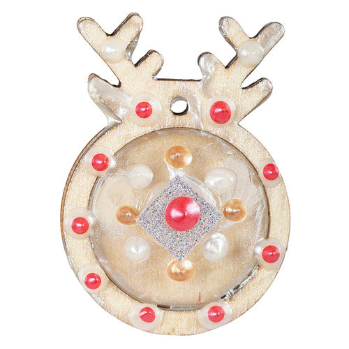 Pack of 10 Zart reindeer pendants fanned out showing quantity
