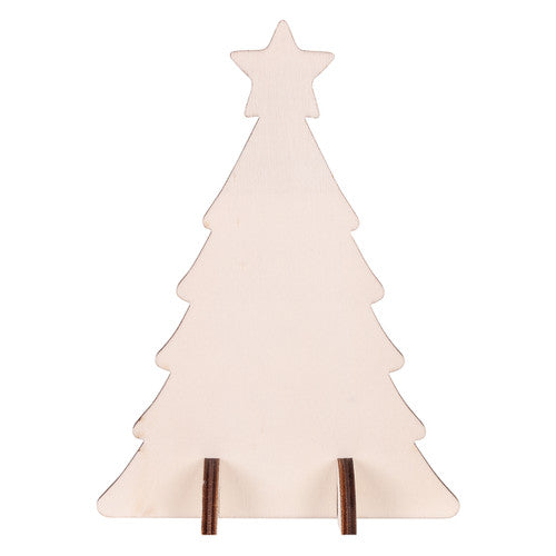 Zart pre-cut wooden standing tree shapes made from FSC 5mm plywood, pack of 10