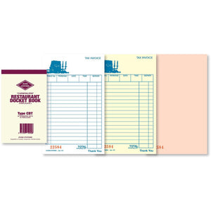 Zions CBT Carbonless Triplicate Restaurant Docket Book - image 1