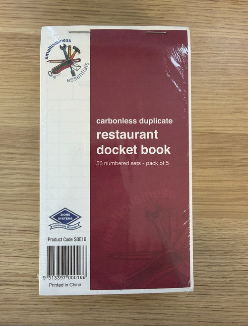 Small Business Essentials 2-Part NCR Restaurant Docket