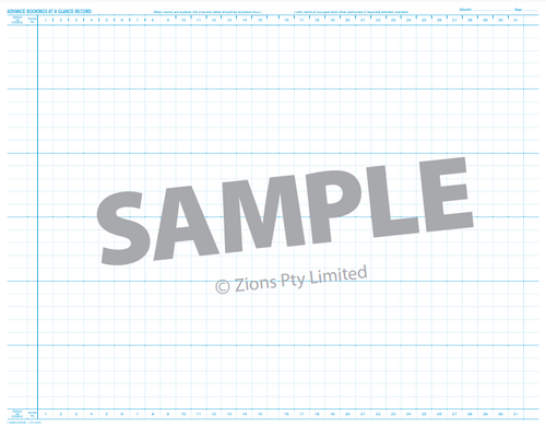 Zions case bound advance bookings record book, 450x290mm, front cover view