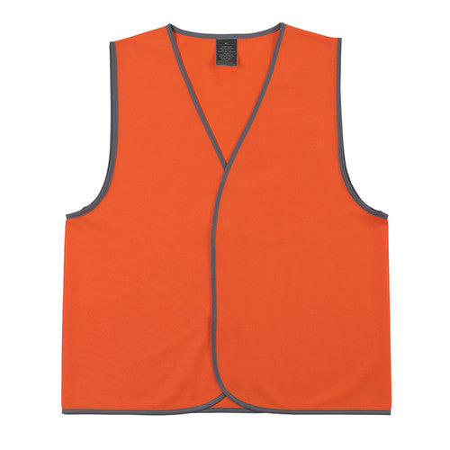 Zions fluoro orange daytime hi-vis safety vest with Velcro front closure, extra large size