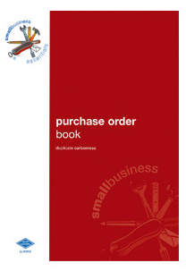 Zions Small Business Essentials Purchase Order Book showing duplicate sets and consecutive numbering