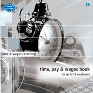 Zions Time Pay and Wages Book Medium open to show ruled columns for employee hours and deductions