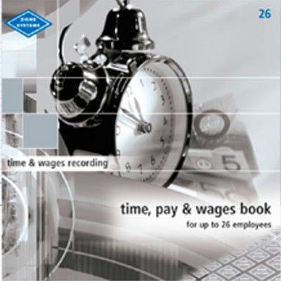 Zions Time Pay and Wages Book Medium open to show ruled columns for employee hours and deductions
