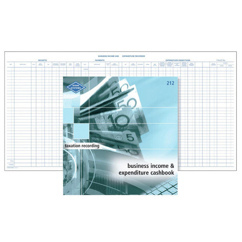 Zions ZN212 Cashbook angled view showing wire stitching and large format 290x285mm size