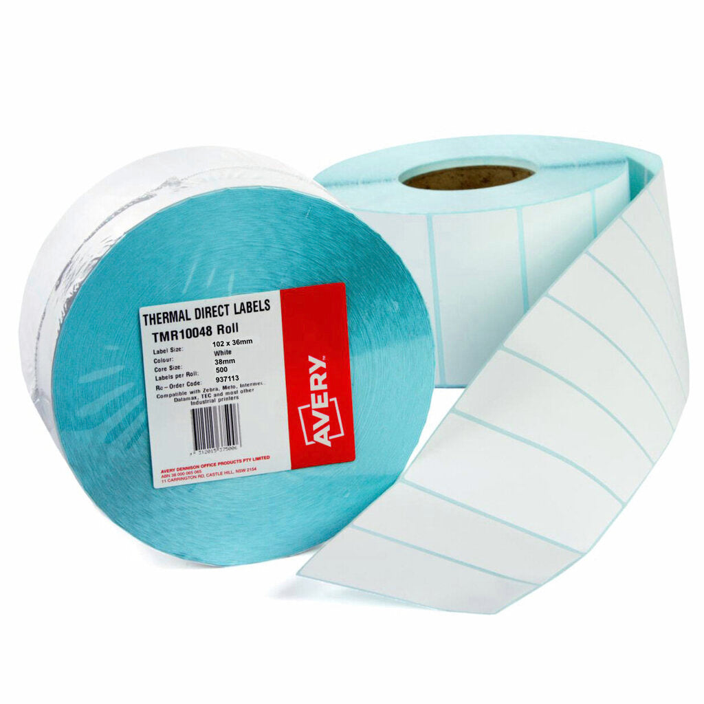 Avery Direct Thermal Labels with Perforation 102 x 36mm Roll 500