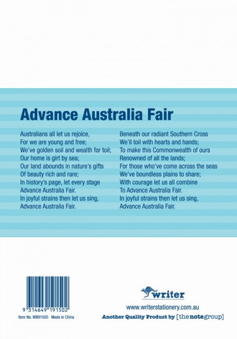 Writer Student Notebook 64 Page Single Ruled Plain 12mm Light Blue Pack 20-3
