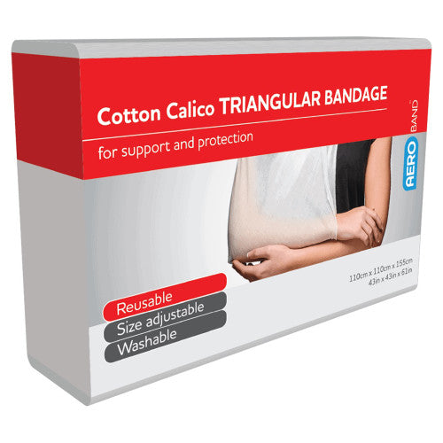 Aeroband Cotton Calico Triangular Bandage 110 x 110 x 155cm Bag of 10