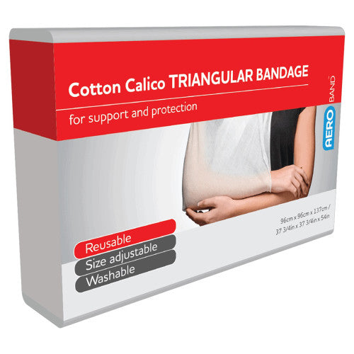 Aeroband Cotton Calico Triangular Bandage 96 x 96 x 137cm Bag of 10