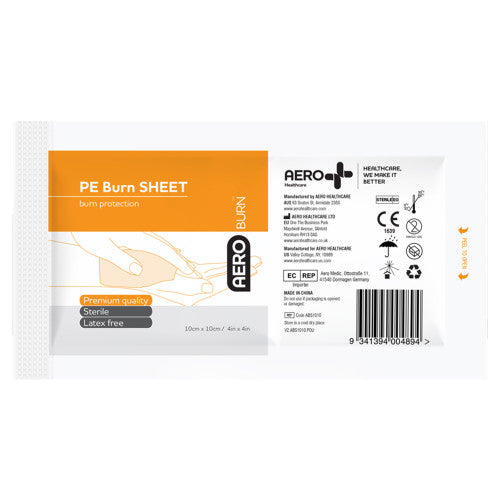 Aeroburn Polyethylene Burn Sheet 10 x 10cm Box of 25