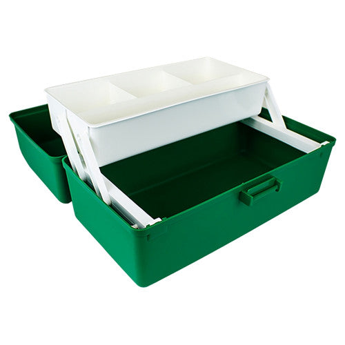 Aerocase Green Plastic Tacklebox with 1 Tray 16 x 33 x 19cm