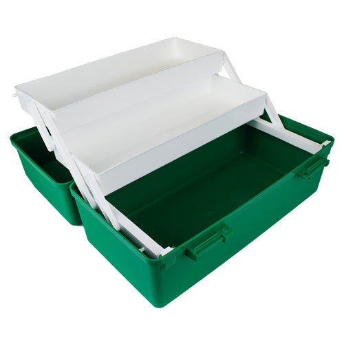 Aerocase Green Plastic Tacklebox with 2 Trays 20 x 40 x 23cm
