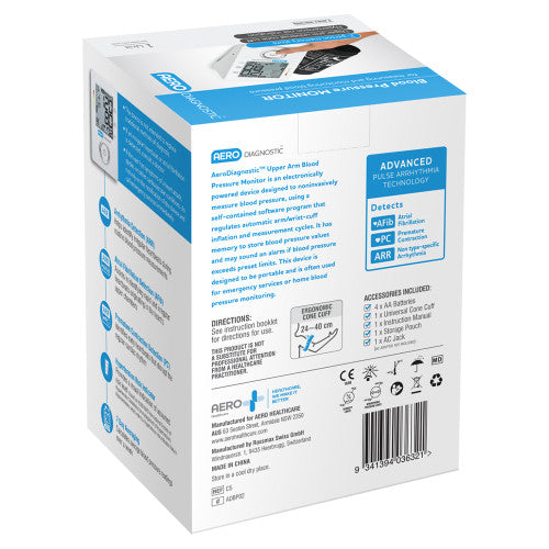 AeroDiagnostic Automatic Upper Arm Blood Pressure Monitor