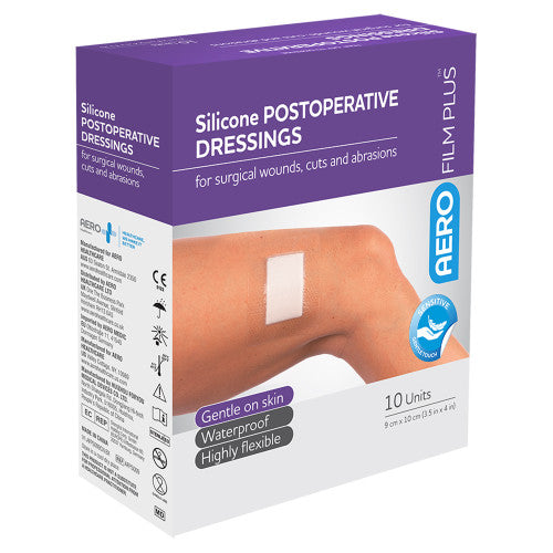 Aerofilm Plus Sensitive Silicone Postoperative Dressing 9 x 10cm Box of 10