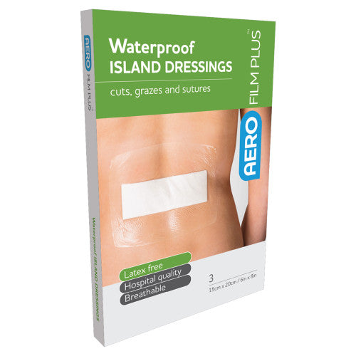 Aerofilm Plus Waterproof Island Dressing 15 x 20cm Box of 3