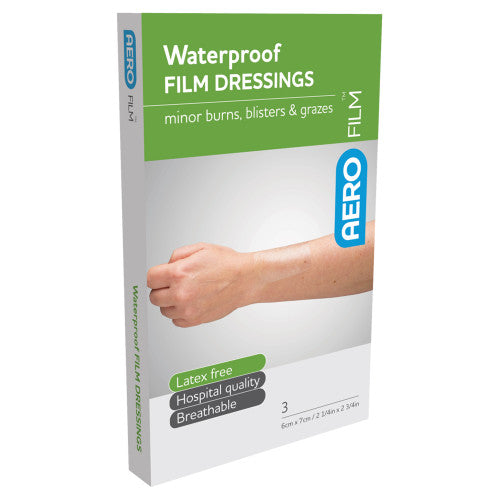 Aerofilm Waterproof Film Dressing 6 x 7cm Box of 3