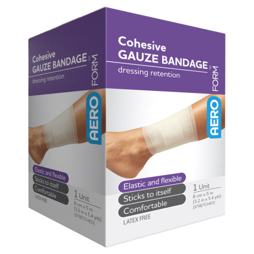 Aeroform Cohesive Gauze Bandage 8cm x 5m