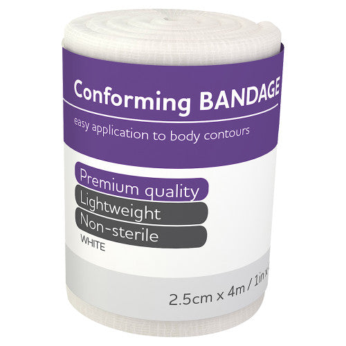 Aeroform Conforming Bandage 2.5cm x 4m Wrap of 12
