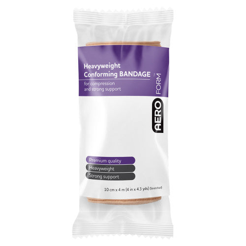 Aeroform Heavyweight Conforming Bandage 10cm x 4m Wrap of 12