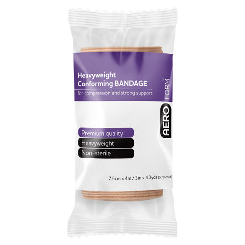 Aeroform Heavyweight Conforming Bandage 7.5cm x 4m Wrap of 12