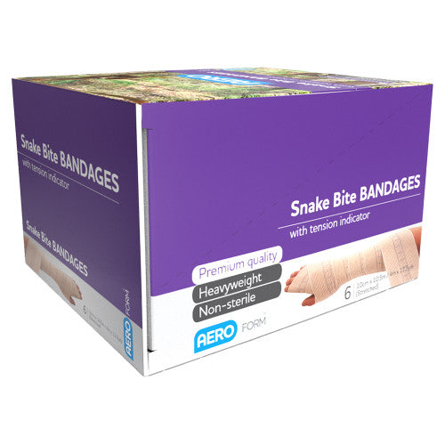 Aeroform Snake Bite Bandage with Indicator 10cm x 10.5m Box of 6