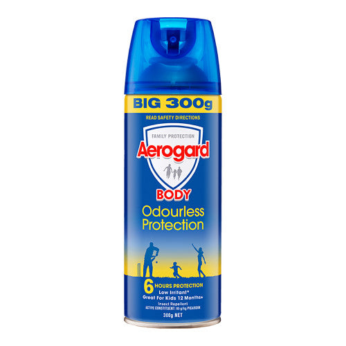 Aerogard Odourless Protection Mosquito Repellent Aerosol 300g Pack of 9