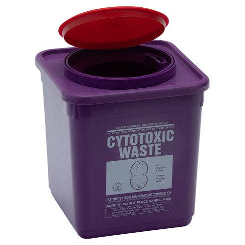 Aerohazard Cytotoxic Sharps Disposal Container 4L