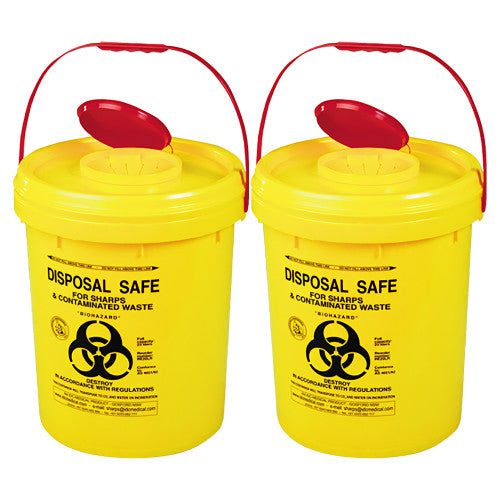 Aerohazard Steel Sharps Safe 23L with 2 x 23L Containers