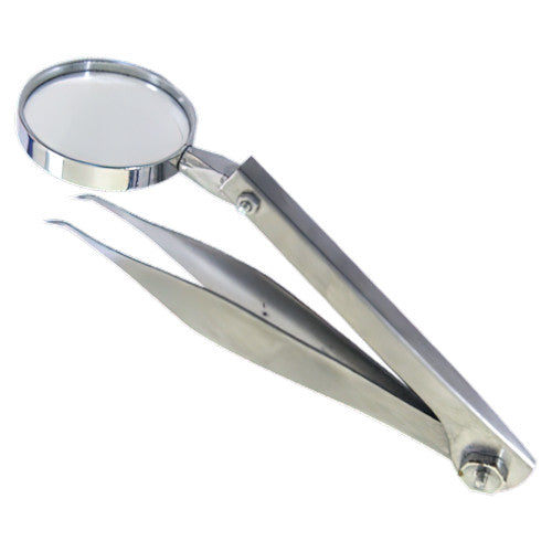 Aeroinstruments Stainless Steel Magnifying Glass Forceps 11cm Pack of 10