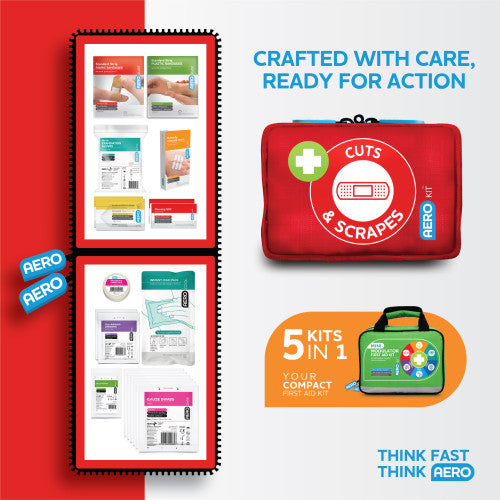 AeroKit 3 Series Modular Mini First Aid Kit Softpack 25 x 15 x 21.5cm