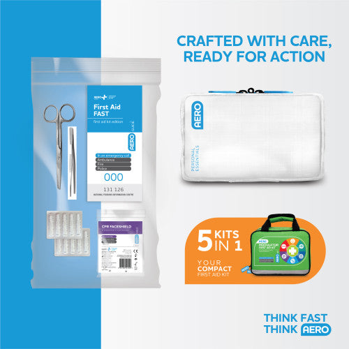 AeroKit 3 Series Modular Mini First Aid Kit Softpack 25 x 15 x 21.5cm