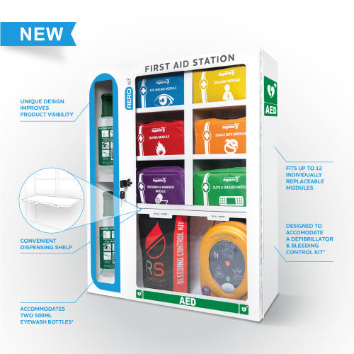 AeroKit First Aid Station with 6 Modules 69 x 62.5 x 15.5cm