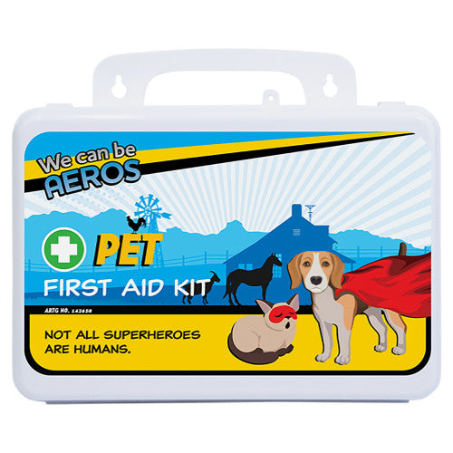Aerokit Pet Plastic Waterproof First Aid Kit 21 x 7.5 x 13cm