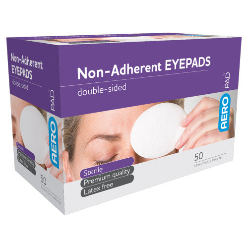 Aeropad Non-Adherent Eye Pads 5.5cm x 7.7cm Box of 50