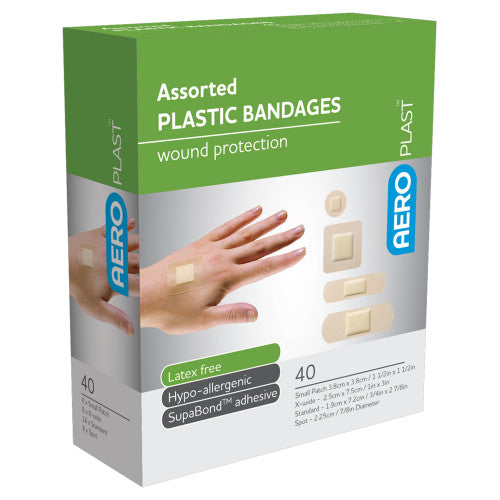 Aeroplast Plastic Assorted Dressings Box of 40 Pack of 6